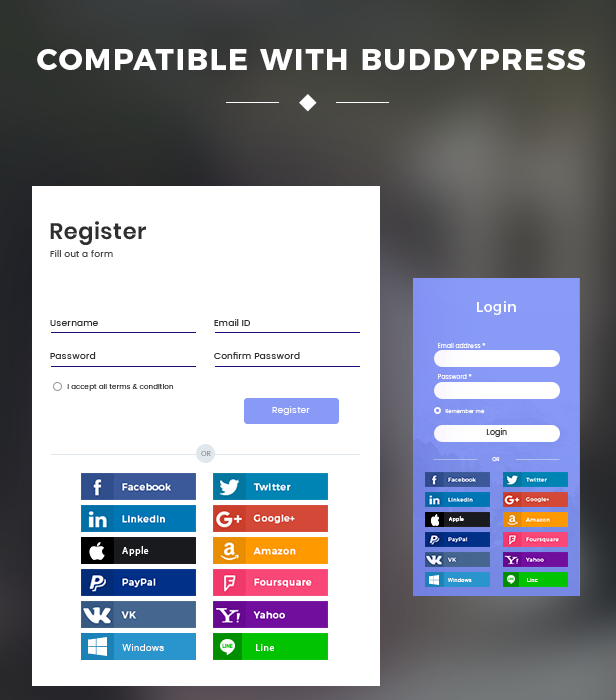 Kompatibel dengan BuddyPress